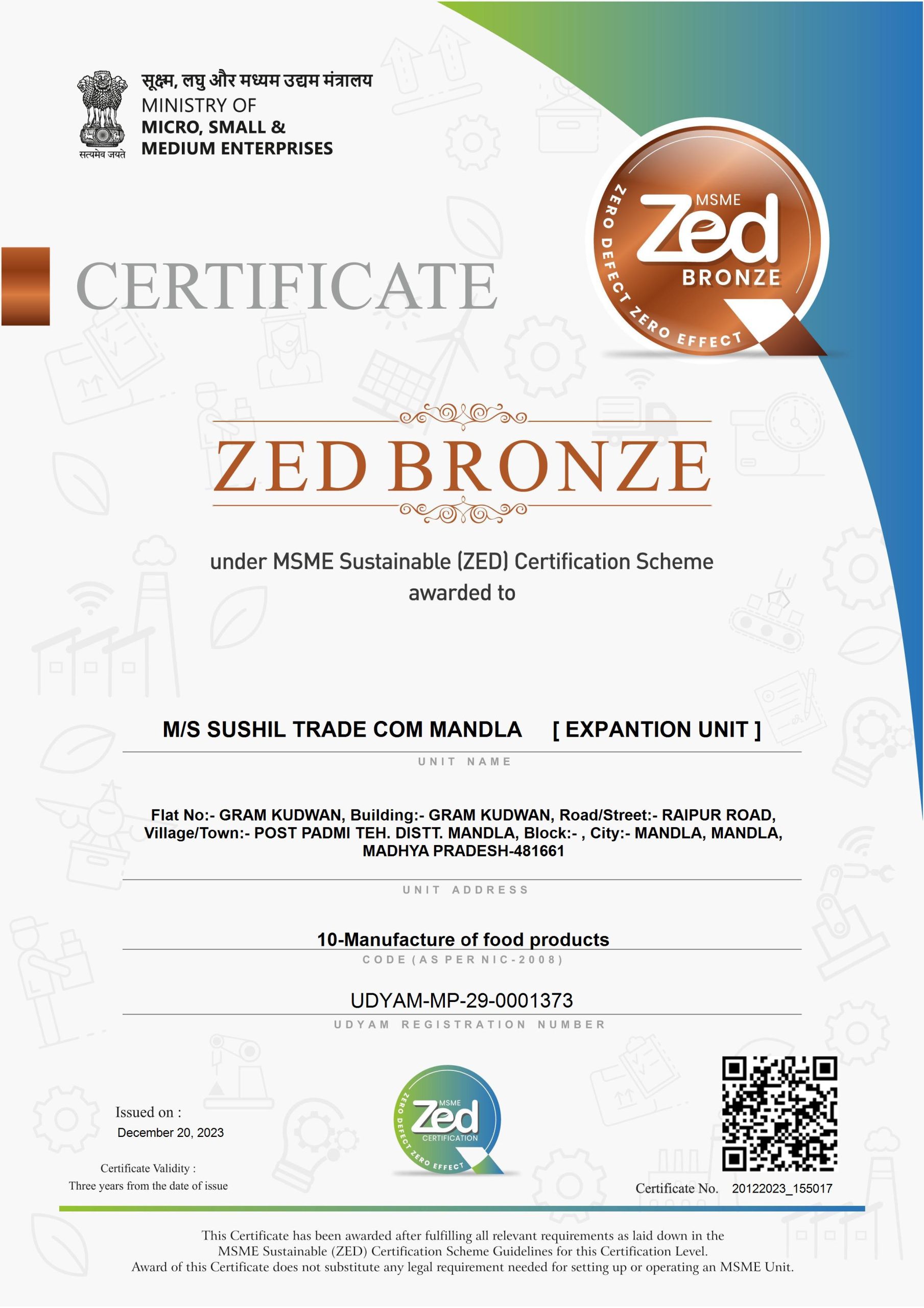 ZED Certificate